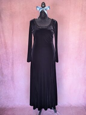 Crimson by Lawrence Kurtz Black Velvet Gown